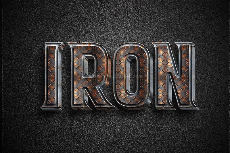 5款电影级金属质感文字特效PSD模板